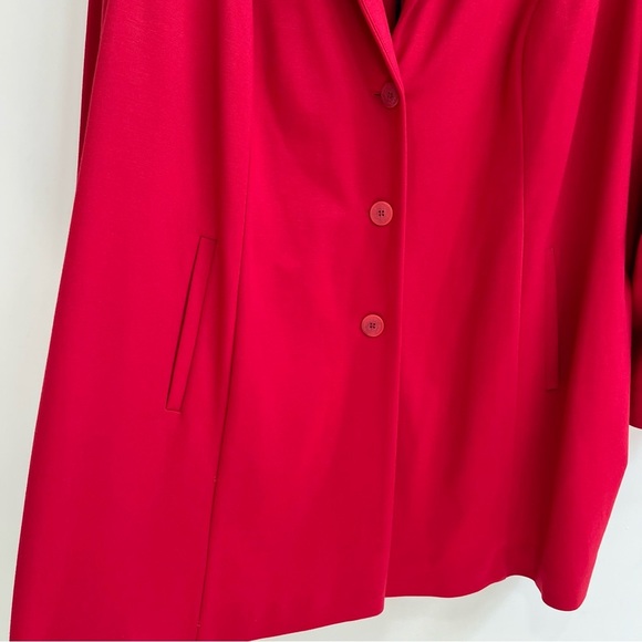 Ulla Popken red stretch blazer two button plus size 26 - Picture 3 of 8